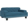 Vaikiška sofa, mėlynos spalvos, 70x45x30cm, aksomas