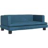 Vaikiška sofa, mėlynos spalvos, 80x45x30cm, aksomas