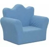 Vaikiška sofa, mėlynos spalvos, minkštas pliušas