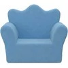 Vaikiška sofa, mėlynos spalvos, minkštas pliušas