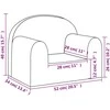 Vaikiška sofa, mėlynos spalvos, minkštas pliušas