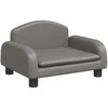 Vaikiška sofa, pilkos spalvos, 50x40x30 cm, dirbtinė oda