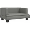 Vaikiška sofa, pilkos spalvos, 60x40x30cm, dirbtinė oda
