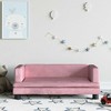 Vaikiška sofa, rožinės spalvos, 80x45x30cm, aksomas