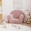 Vaikiška sofa, rožinės spalvos, minkštas pliušas