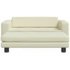 Vaikiška sofa su pakoja, kreminė, 100x50x30cm, dirbtinė oda