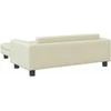 Vaikiška sofa su pakoja, kreminė, 100x50x30cm, dirbtinė oda