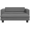 Vaikiška sofa su pakoja, pilka, 100x50x30cm, dirbtinė oda