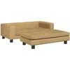 Vaikiška sofa su pakoja, ruda, 100x50x30cm, aksomas