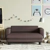 Vaikiška sofa su pakoja, ruda, 100x50x30cm, dirbtinė oda