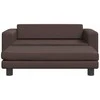 Vaikiška sofa su pakoja, ruda, 100x50x30cm, dirbtinė oda