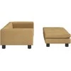Vaikiška sofa su pakoja, ruda, 100x50x30cm, aksomas