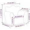 Vaikiška sofa, šviesiai pilka, minkštas pliušas, su žvaigždėmis