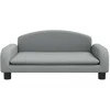 Vaikiška sofa, šviesiai pilkos spalvos, 70x45x30cm, audinys