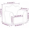Vaikiška sofa, šviesiai pilkos spalvos, minkštas pliušas