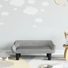 Vaikiška sofa, šviesiai pilkos spalvos, 70x40x24cm, aksomas