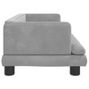 Vaikiška sofa, šviesiai pilkos spalvos, 80x45x30cm, aksomas