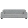 Vaikiška sofa, šviesiai pilkos spalvos, 90x53x30cm, aksomas