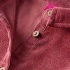 Vaikiška suknelė ilgomis rankovėmis, sendinta rožinė, velvetas,