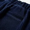 Vaikiškos kelnės, tamsiai mėlynos spalvos, velvetas, 116 dydžio