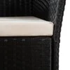 Lauko baldų komplektas Valgomojo komplektas, 5 dalių, juodas ir rudas, poliratanas