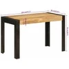 Valgomojo stalas, 120x60x76cm, mango medienos masyvas