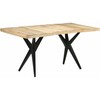 Valgomojo stalas, 160x80x76cm, neapdorota mango mediena