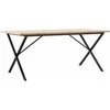 Valgomojo stalas, 180x90x75,5cm, pušis ir ketus, X formos rėmas