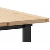 Valgomojo stalas, 180x90x75,5cm, pušis ir ketus, O formos rėmas