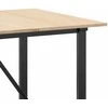 Valgomojo stalas, 180x90x75cm, pušis ir plieno, O formos rėmas