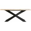 Valgomojo stalas, 180x90x76cm, baltintos mango medienos masyvas