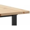 Valgomojo stalas, 200x100x75,5cm, pušis ir ketus, O formos