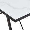 Valgomojo stalas, baltas, 160x80x75cm, grūdintas stiklas