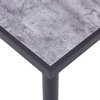 Valgomojo stalas, juodas ir betono pilkas, 180x90x75cm, MDF