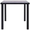 Valgomojo stalas, juodas ir betono pilkas, 160x80x75cm, MDF