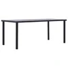 Valgomojo stalas, juodas ir betono pilkas, 200x100x75cm, MDF