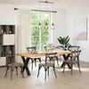 Valgomojo stalo kojos, 2 vnt., juodos, 80x(72-73) cm, plienas, X formos