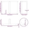Valgomojo stalo kojos, 2 vnt., antracito spalvos, 90x35x(72-73) cm, plienas