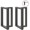 Valgomojo stalo kojos, T formos, 2 vnt., antracito spalvos, 50x35x(72-73) cm, plienas