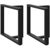 Valgomojo stalo kojelės, 2 vnt., juodos, 90x35x(72-73) cm, plienas