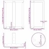 Valgomojo stalo kojelės, 2 vnt., baltos, 60x35x(72-73) cm, plienas, T formos