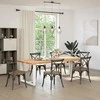Valgomojo stalo kojelės, 2 vnt., baltos, 100x35x(72-73) cm, plienas