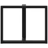 Valgomojo stalo kojelės, 2 vnt., juodos, 90x35x(72-73) cm, plienas