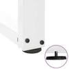 Valgomojo stalo kojelės, 2 vnt., baltos, 100x35x(72-73) cm, plienas