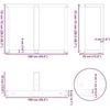 Valgomojo stalo kojelės, 2 vnt., baltos, 100x35x(72-73) cm, plienas