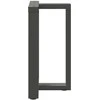 Valgomojo stalo kojos, T formos, 2 vnt., antracito spalvos, 50x35x(72-73) cm, plienas