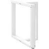Valgomojo stalo kojelės, 2 vnt., baltos, 80x35x(72-73) cm, plienas, T formos