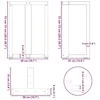 Valgomojo stalo kojelės, 2 vnt., baltos, 50x35x(72-73) cm, plienas, T formos