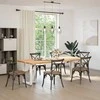 Valgomojo stalo kojelės, 2 vnt., baltos, 60x35x(72-73) cm, plienas, T formos