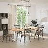 Valgomojo stalo kojelės, 2 vnt., baltos, 50x35x(72-73) cm, plienas, T formos